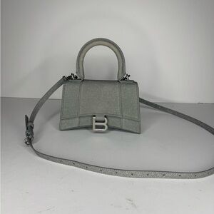 Balenciaga Glitter Hourglass Bag XS